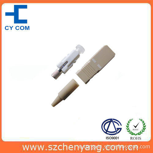 Sc Mm Beige Fiber Optic Connector - Telecom Grade